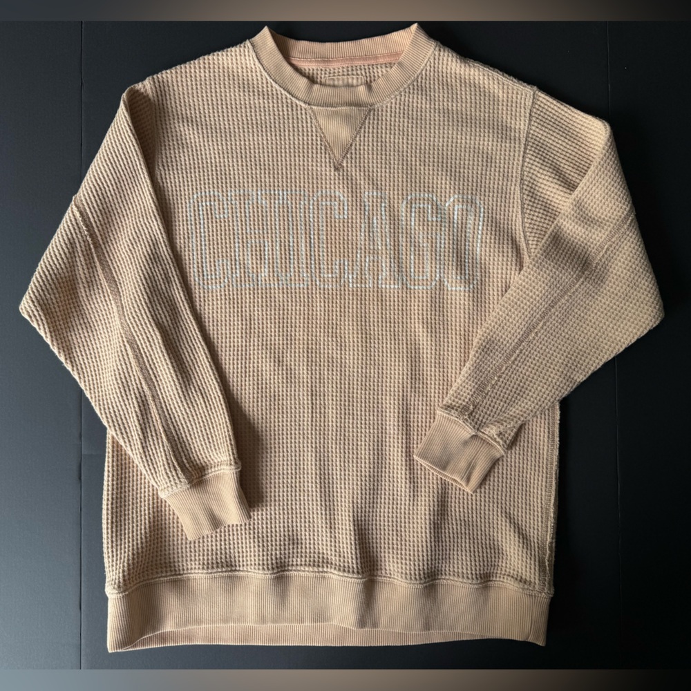 Aerie ‘Chicago’ Oversized Waffle Knit Long Sleeve Shirt – Size Small